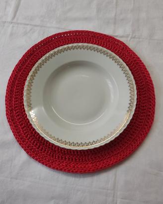 Tovaglietta sottopiatto uncinetto rosso 