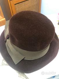 Cappello panno marrone
