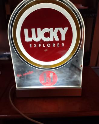insegna vintage LUCKY Explorer 