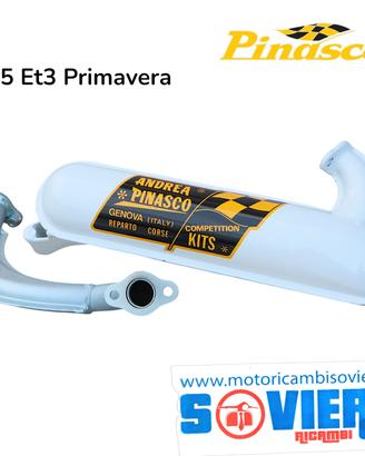 Marmitta Siluro Bianca Andrea PinascoVespa 125 ET3