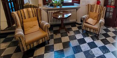 8 poltrone bergère classiche ignifughe, solide