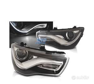 FARI AUDI A1 10-14 CON LUCI DIURNE A LED NERI