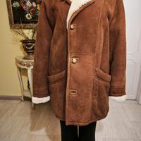 Giacca in pelle scamosciata di montone vintage