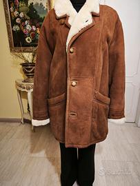 Giacca in pelle scamosciata di montone vintage