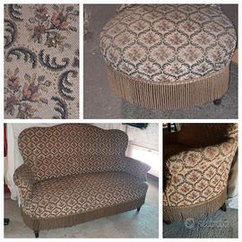 Divanetto e 4 poltroncine vintage