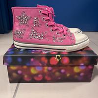 Scarpe ash rosa con borchie e zip 35