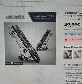 Paracolpi estetica forcelle,scarico ecc. alluminio