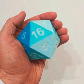 D20 gigante portadadi – dado D&D fatto a mano – ac