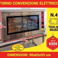 FORNO A CONVENZIONE ELETTRICO 4 TEGLIE