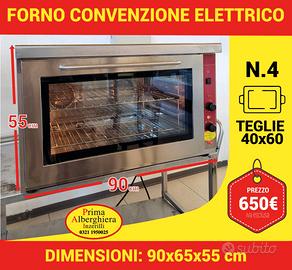 FORNO A CONVENZIONE ELETTRICO 4 TEGLIE