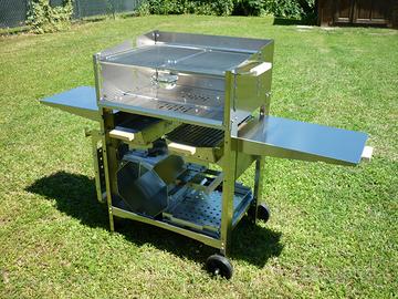 Barbecue a legna e carbonella inox 60GFULL- ilSimo