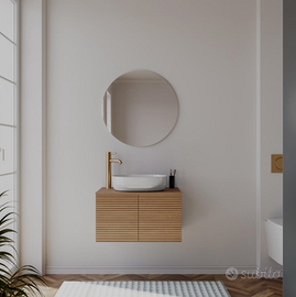 Mobile bagno portalavabo 70cm rovere cannettato