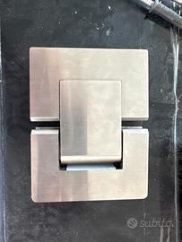 Cerniera in acciaio inox satinato doccia