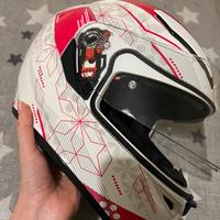Casco AGV K3 SV Izumi Bianco Rosa moto e scooter