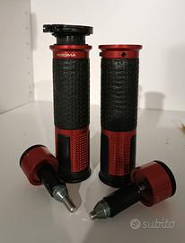 Manopole Rizoma Lux Rosse e Contrappesi