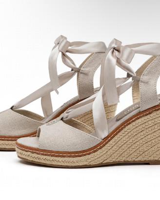 Sandali Zeppe Beige