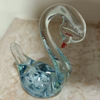 Piccolo Cigno in vetro di Murano con screziature
