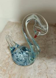 Piccolo Cigno in vetro di Murano con screziature