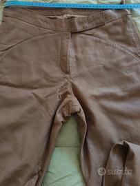 pantaloni da donna in pelle naturale