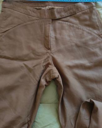 pantaloni da donna in pelle naturale