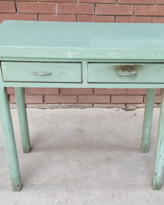 Tavolino Vintage con Cassetti in legno