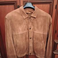 Giacca uomo scamosciata color caramello