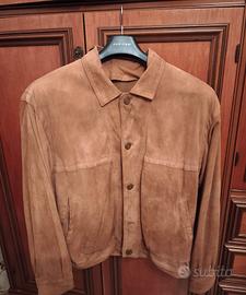 Giacca uomo scamosciata color caramello