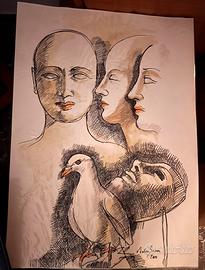 Antonio Sciacca - Disegno originale 50x70