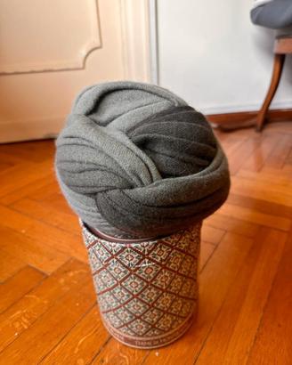 Cappello vintage anni 50 stile turbante grigio art