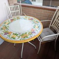 Tavolo Domiziani Deruta in pietra lavica 