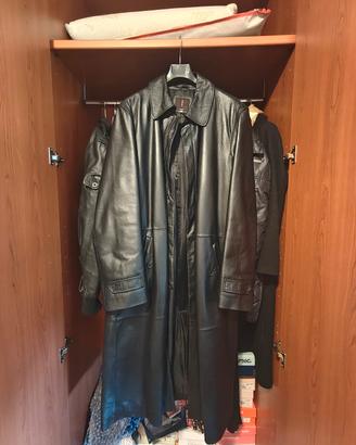 cappotto lungo in pelle tg xl