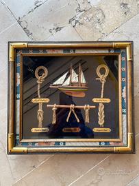 Quadro espositivo nodi marini in corda