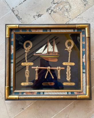 Quadro espositivo nodi marini in corda