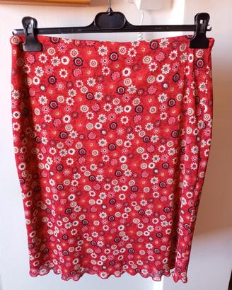 gonna rossa fiori primavera/estate. Tg XL