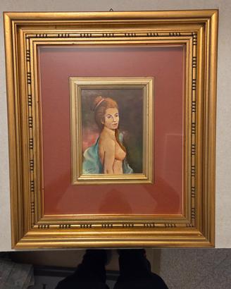 Dipinto vintage nudo femminile firmato S. Cocco 