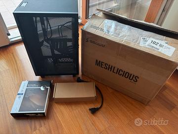 Case ITX SSUPD Meshlicious nero + 3 ventole noctua
