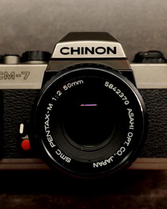 Chinon CM7 + Pentax 50mm f2 + Pentax Macro 100 f4