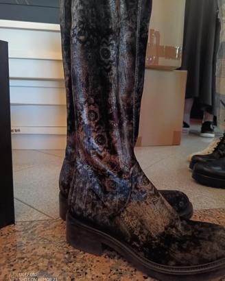 Stivali KEO Woman 705 SKAY NERO  Velluto Barocco