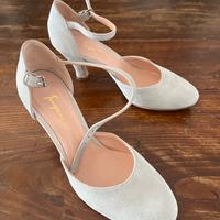 Scarpe donna tacco Tangerine grigio perla