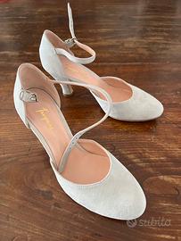 Scarpe donna tacco Tangerine grigio perla