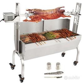 Girarrosto Spiedo Barbecue 50W in Acciaio Inox Man