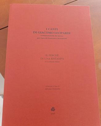 libro i canti di Giacomo Leopardi 