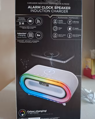 Sveglia Altoparlante Bluetooth e Caricatore cellul