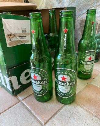 Lotto 24 bottiglie Heineken 33cl vuote