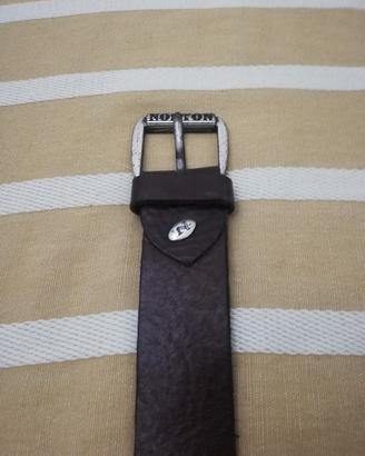 Cintura Donna Norton Club Marrone Pelle Anni 70 
