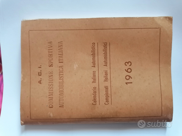 Libro Regolamento sportivo A.C.I 1963/64/65