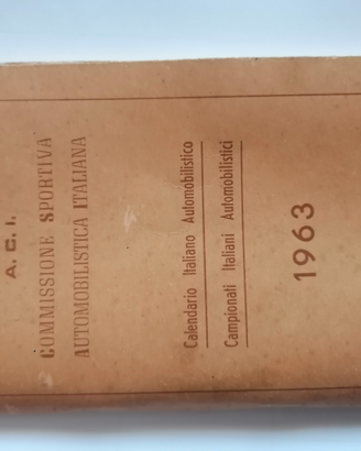 Libro Regolamento sportivo A.C.I 1963/64/65