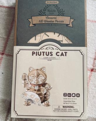 Puzzle 3D gatto portafortuna