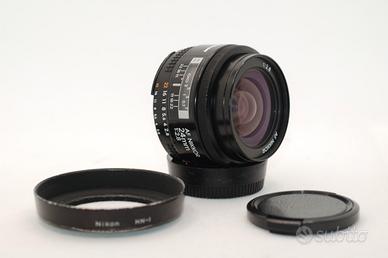 obiettivo lente Nikon AF 24mm f2.8 con paraluce 
