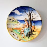 piatto decorativo in ceramica smaltata
